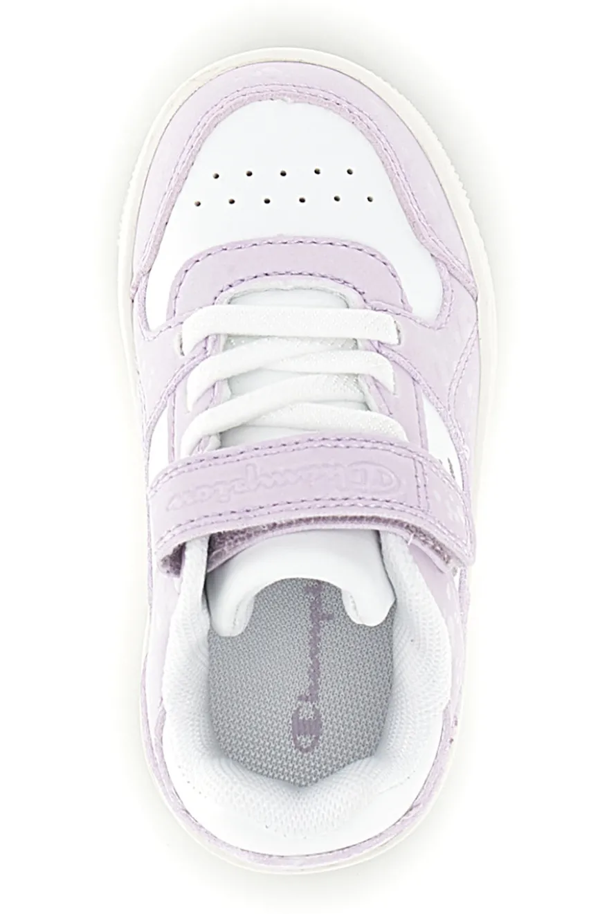 Scarpe bianche lilla con chiusura a strappo Champion RD18 Bubble G TD