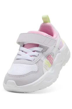 Scarpe bianche lilla rosa con chiusura a strappo e lacci elastici Puma Trinity 2 LT Come On AC+ Inf
