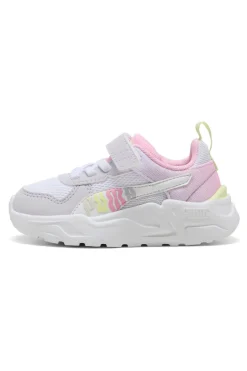 Scarpe bianche lilla rosa con chiusura a strappo e lacci elastici Puma Trinity 2 LT Come On AC+ Inf