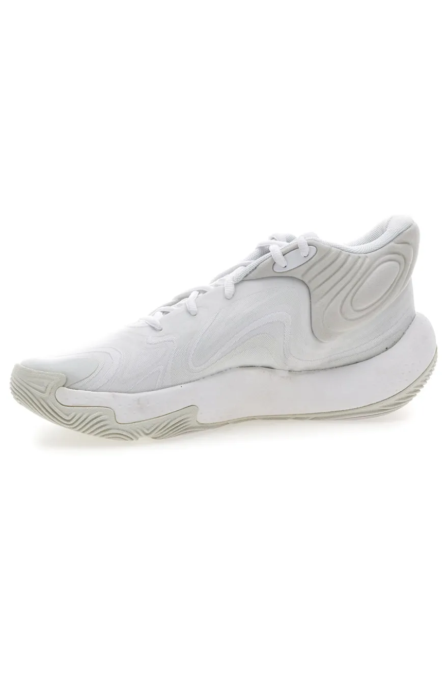 Scarpe bianche mid-cut da basket Under Armour Spawn 6 Mid