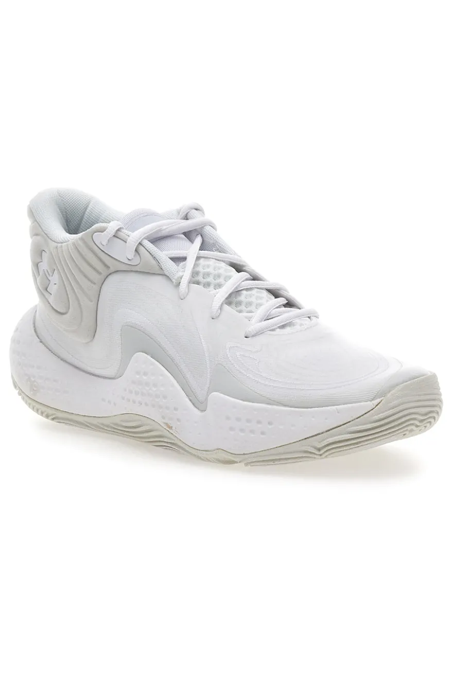 Scarpe bianche mid-cut da basket Under Armour Spawn 6 Mid