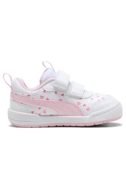 Scarpe bianche rosa con chiusura a strappo Puma Multiflex 2 Hearty V Inf