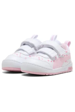 Scarpe bianche rosa con chiusura a strappo Puma Multiflex 2 Hearty V Inf