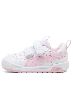 Scarpe bianche rosa con chiusura a strappo Puma Multiflex 2 Hearty V Inf