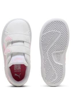 Scarpe bianco rosa con chiusura a strappo Puma Smash 3.0 Hearty V Inf