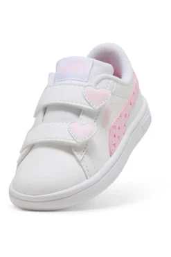 Scarpe bianco rosa con chiusura a strappo Puma Smash 3.0 Hearty V Inf