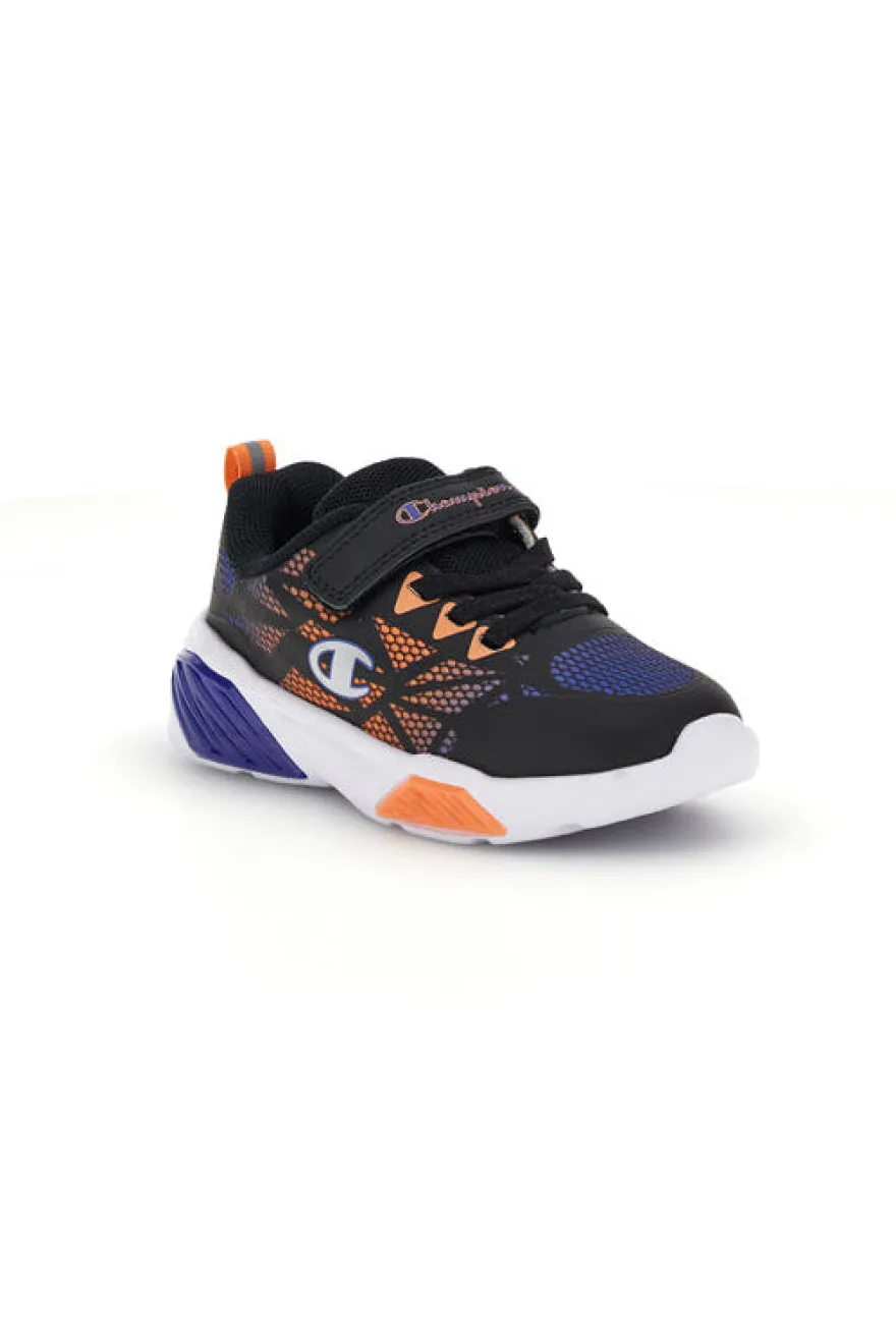 Scarpe blu arancioni con luci Champion Wave Tri B TD