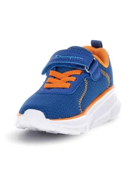 Scarpe blu arancioni con chiusura a strappo Champion HRO J B TD
