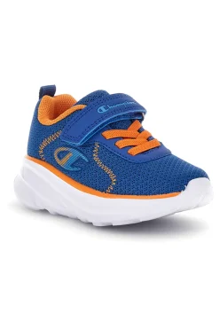 Scarpe blu arancioni con chiusura a strappo Champion HRO J B TD