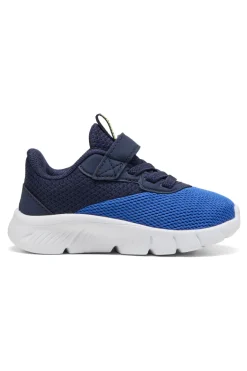 Scarpe blu bianche con chiusura a strappo e lacci elastici Puma FlexFocus Modern AC+ Inf
