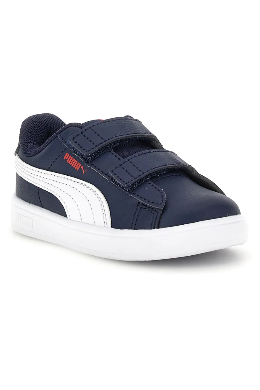 Scarpe blu bianche con chiusura a strappo Puma Rickie Classic V Inf