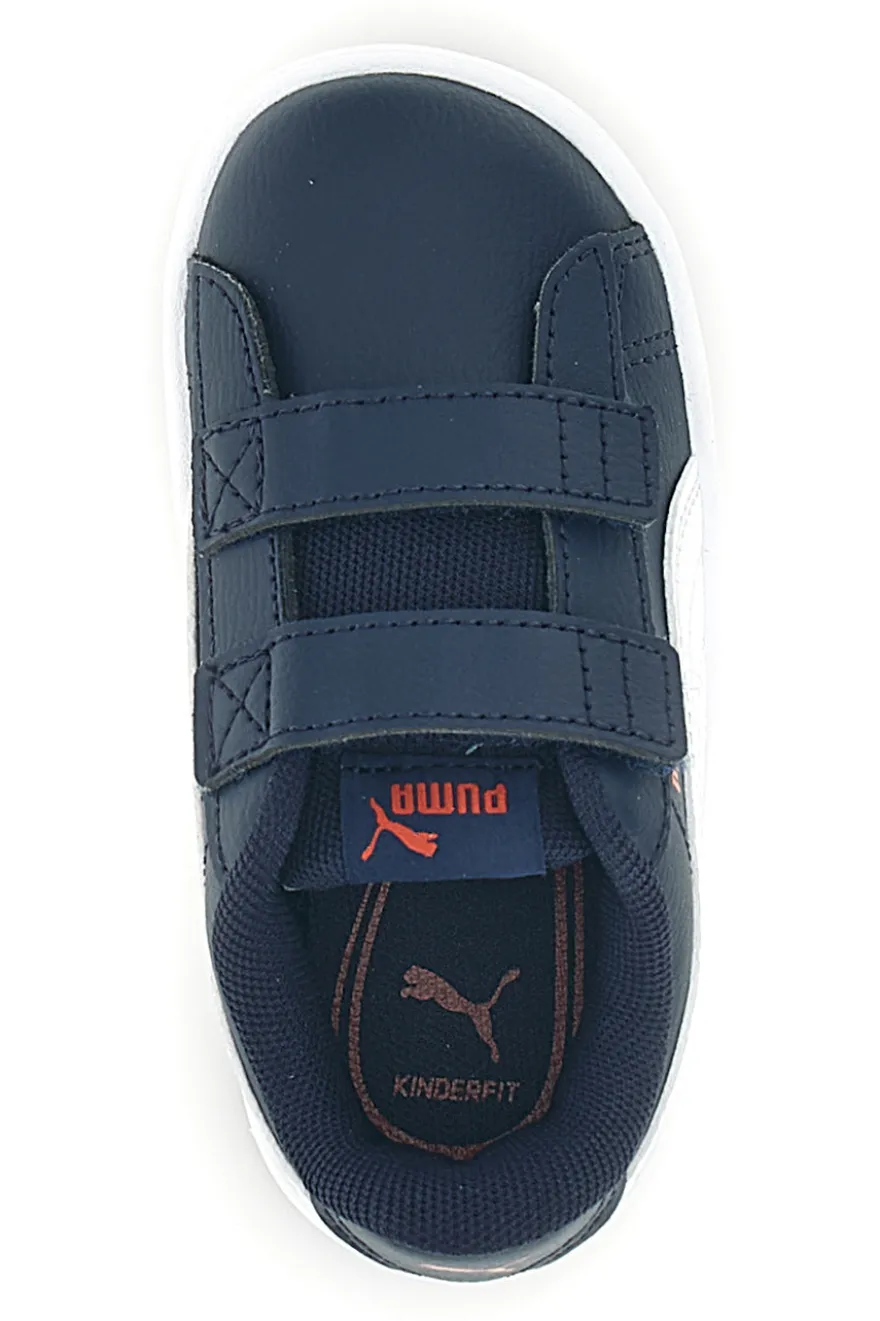Scarpe blu bianche con chiusura a strappo Puma Rickie Classic V Inf