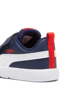Scarpe blu bianche con chiusura a strappo Puma Courtflex V3 V Inf