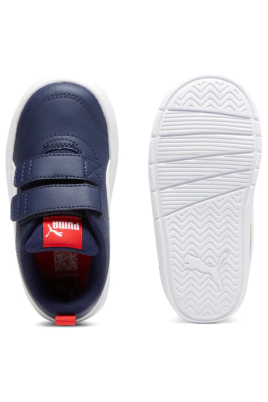 Scarpe blu bianche con chiusura a strappo Puma Courtflex V3 V Inf