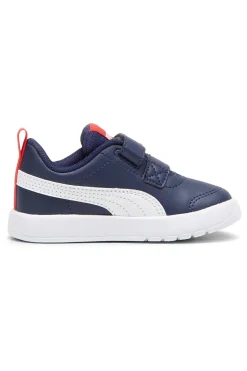 Scarpe blu bianche con chiusura a strappo Puma Courtflex V3 V Inf