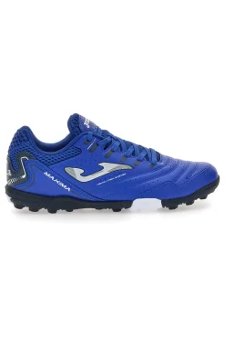 Scarpe blu calcio turf con tomaia traforata Joma Maxima 2404