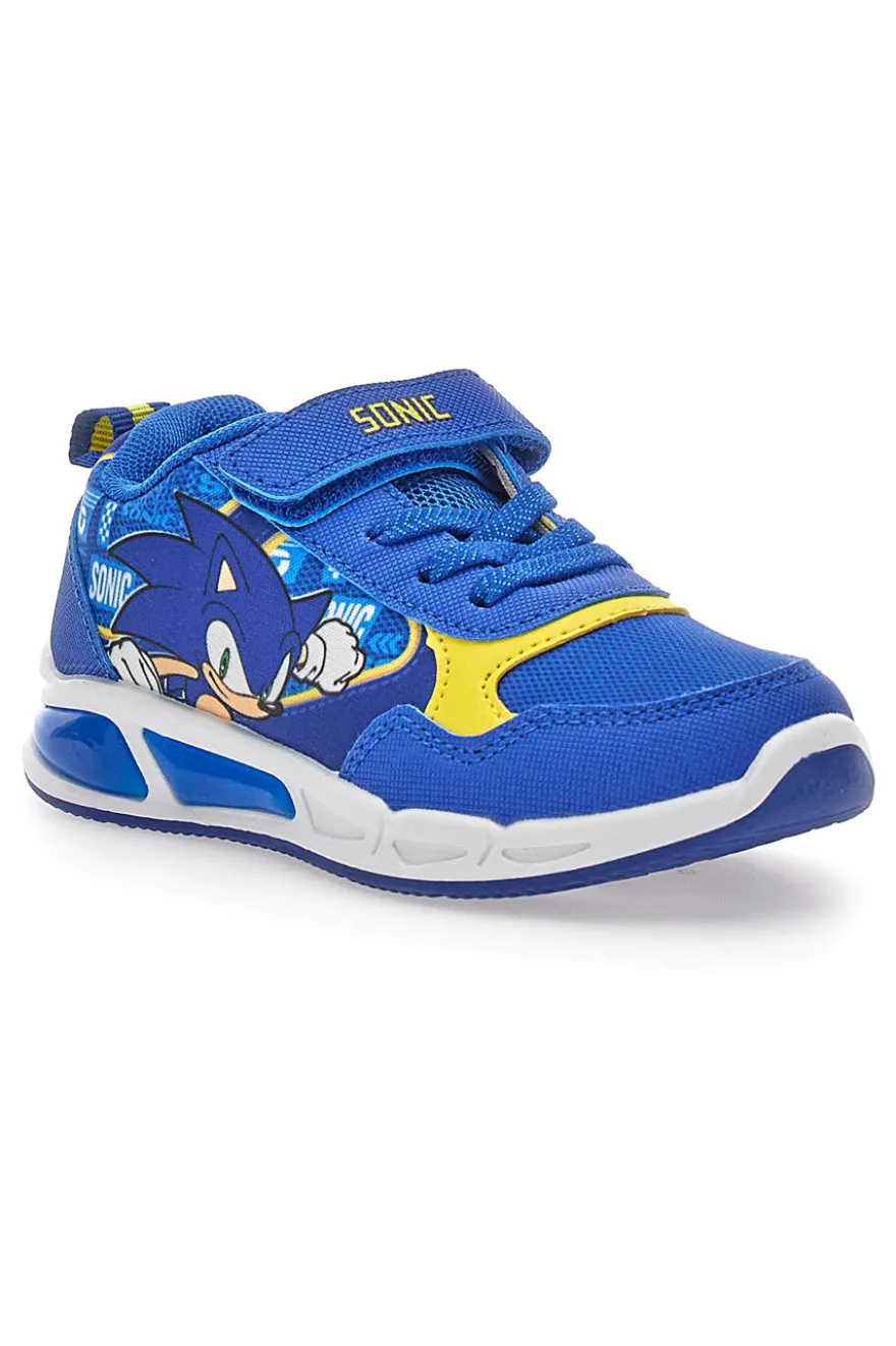 Scarpe blu e gialle con luci e strappo Sonic N9610082T10