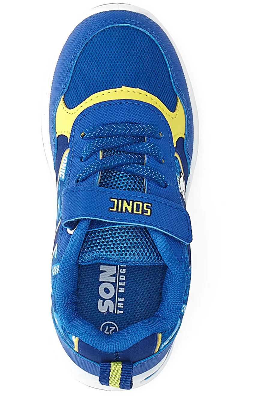 Scarpe blu e gialle con luci e strappo Sonic N9610082T10
