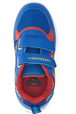 Scarpe blu e rosse con luci e doppio strappo Superman W1030028T