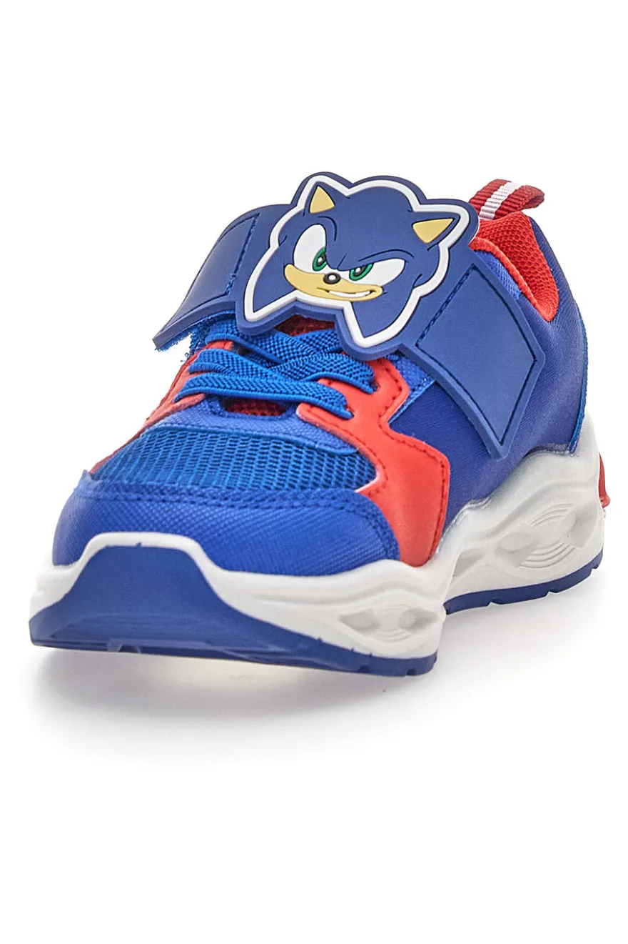 Scarpe blu e rosse con luci e strappo Sonic N9610085T