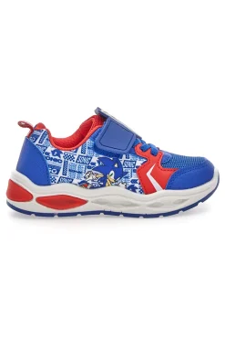 Scarpe blu e rosse con luci e strappo Sonic N9610085T