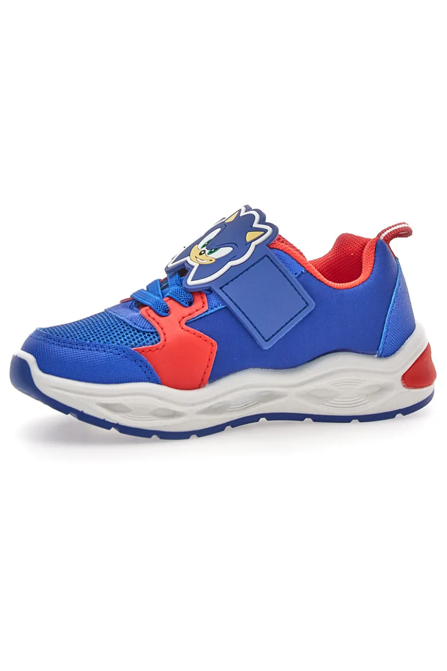 Scarpe blu e rosse con luci e strappo Sonic N9610085T