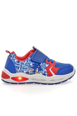 Scarpe blu e rosse con luci e strappo Sonic N9610085T