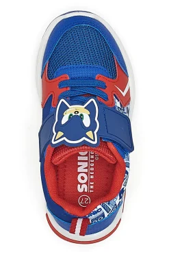 Scarpe blu e rosse con luci e strappo Sonic N9610085T