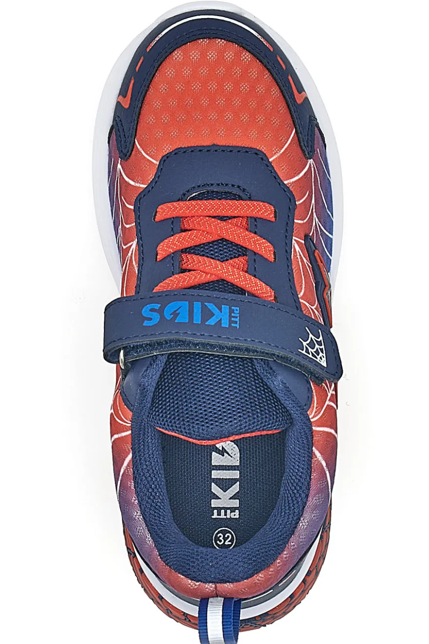 Scarpe blu e rosse con luci e strappo Pitt kids 11570