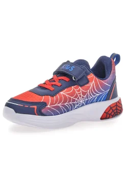 Scarpe blu e rosse con luci e strappo Pitt kids 11570