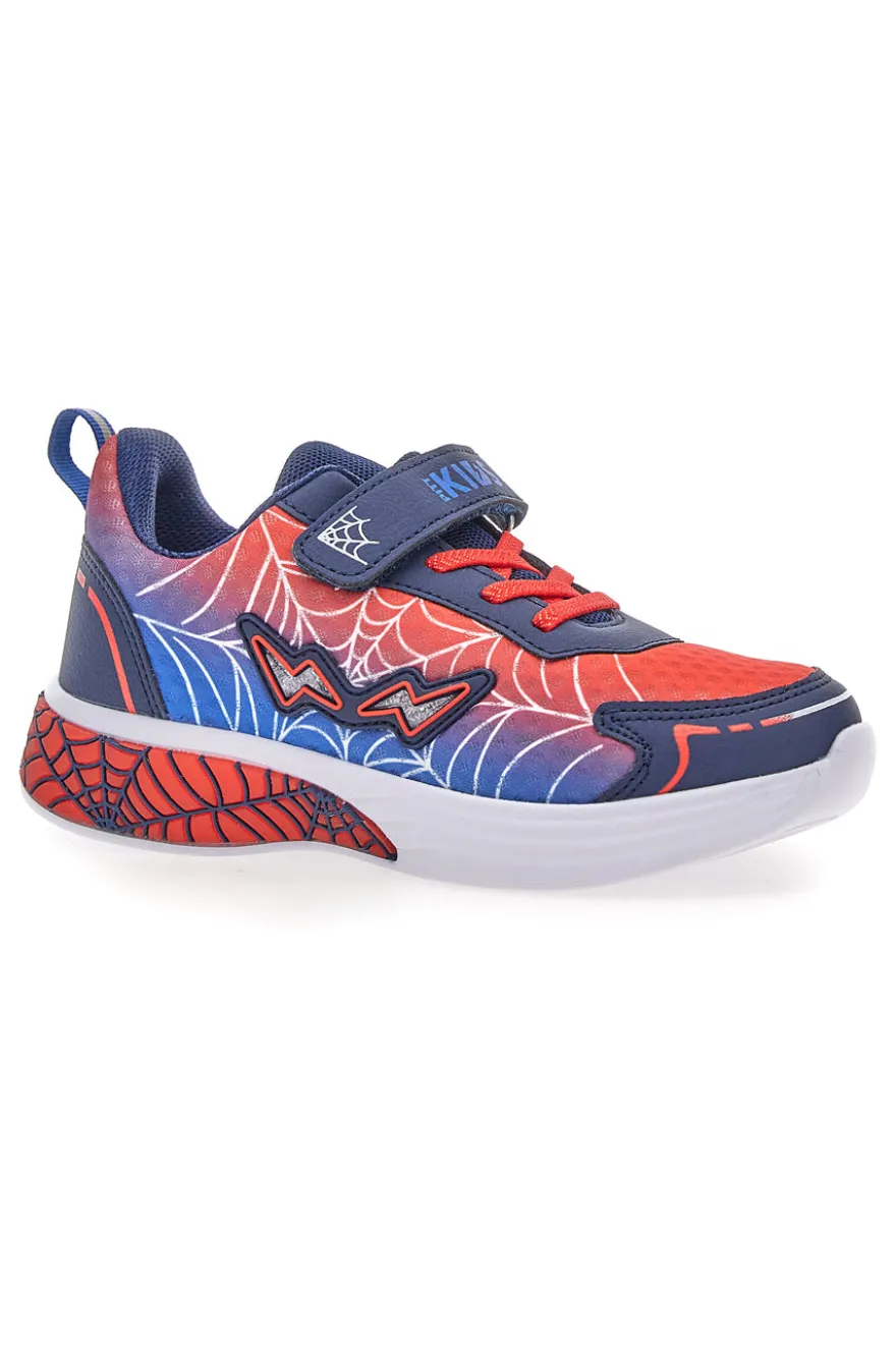 Scarpe blu e rosse con luci e strappo Pitt kids 11570