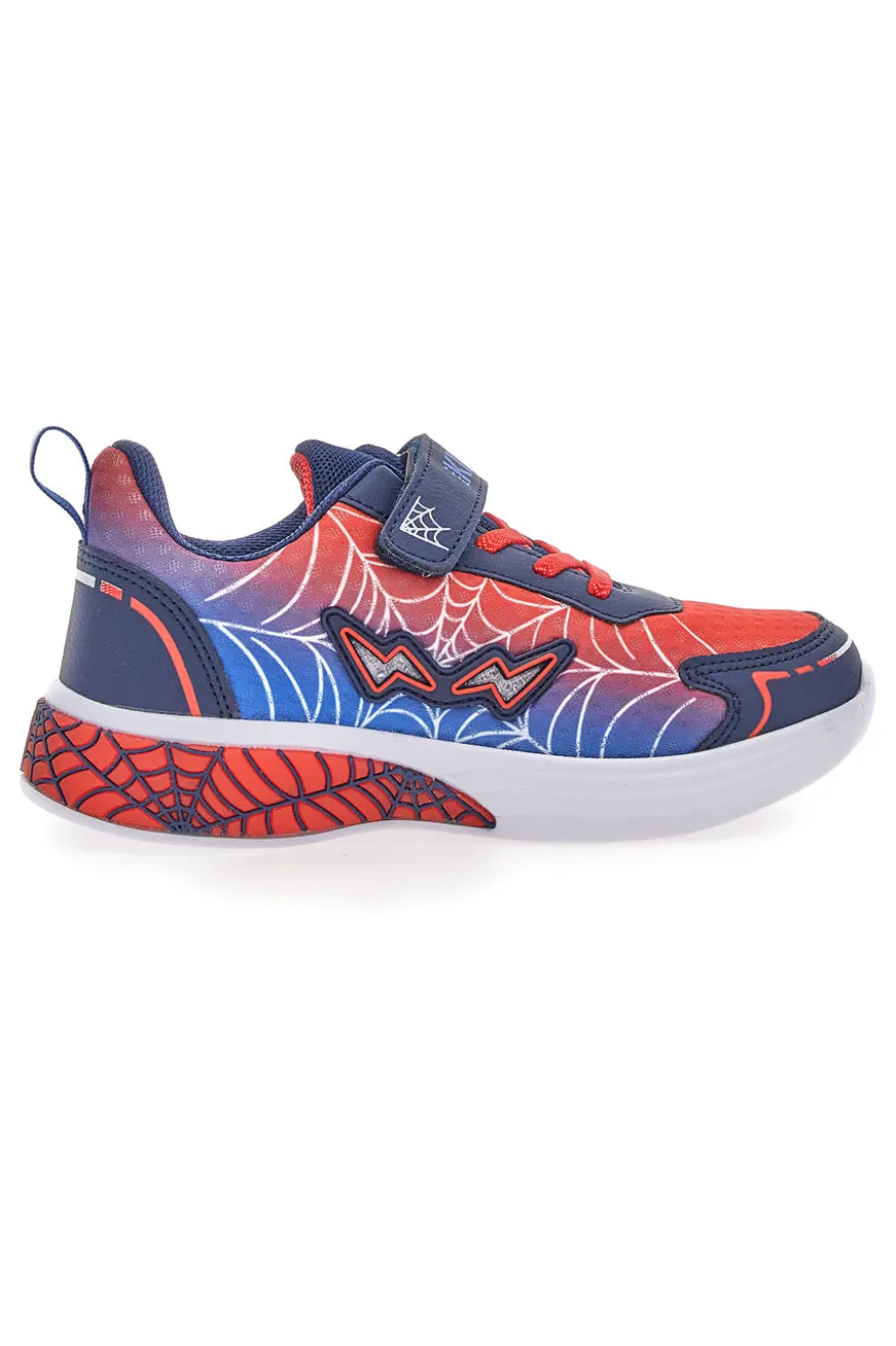Scarpe blu e rosse con luci e strappo Pitt kids 11570
