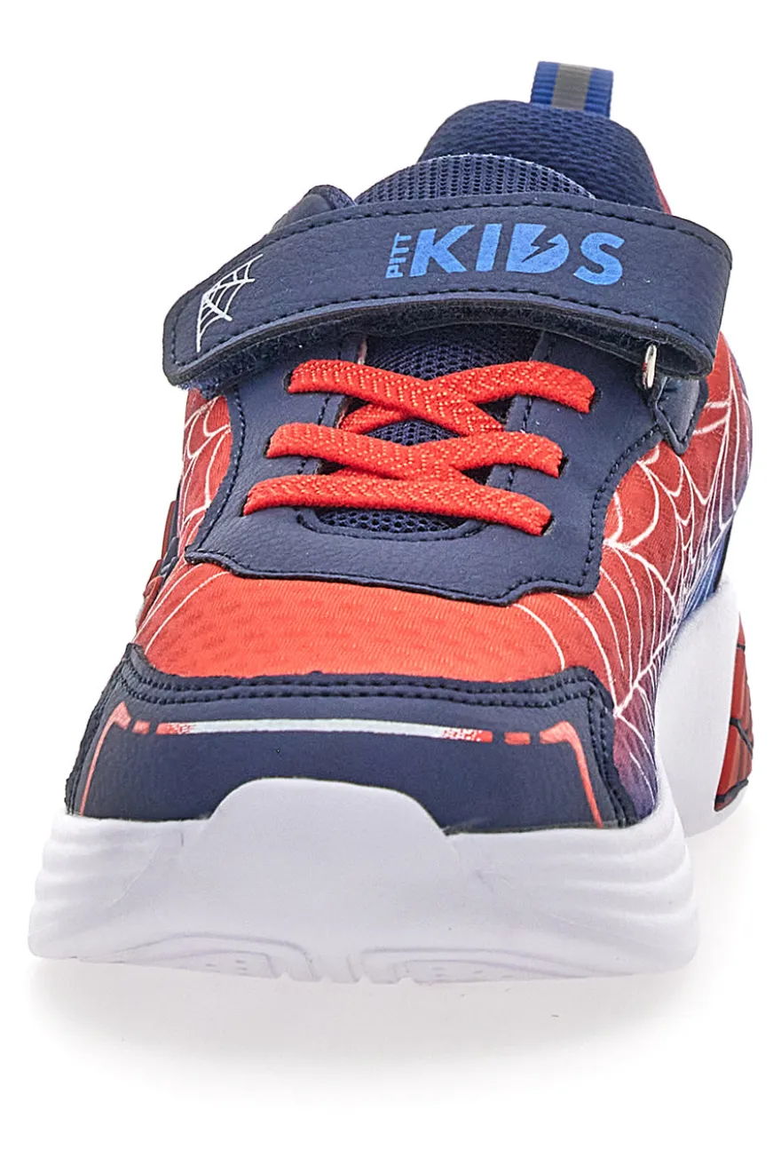 Scarpe blu e rosse con luci e strappo Pitt kids 11570
