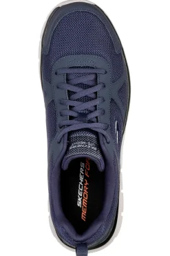 Scarpe blu in pelle e mesh con Memory Foam Skechers Track Scloric
