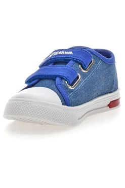 Scarpe blu in tessuto con luci e strappi Spiderman R1310638T