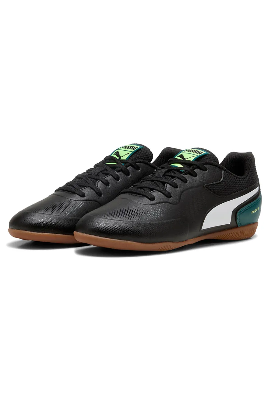Scarpe calcetto nere con suola indoor Puma Truco III Jr