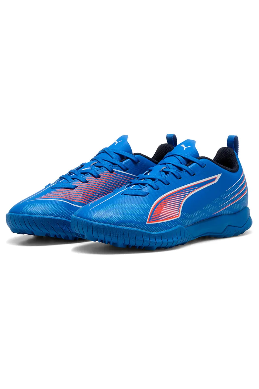 Scarpe calcio blu leggere con grip Puma Ultra 6 Play TT Jr