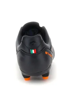 Scarpe calcio nere con tacchetti arancioni Lotto STADIO 705 FG JR