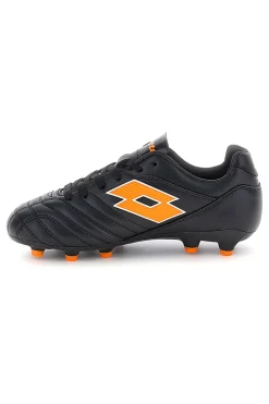 Scarpe calcio nere con tacchetti arancioni Lotto STADIO 705 FG JR