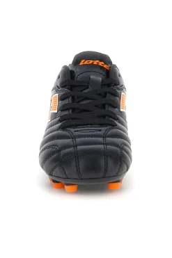 Scarpe calcio nere con tacchetti arancioni Lotto STADIO 705 FG JR