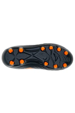 Scarpe calcio nere con tacchetti arancioni Lotto STADIO 705 FG JR