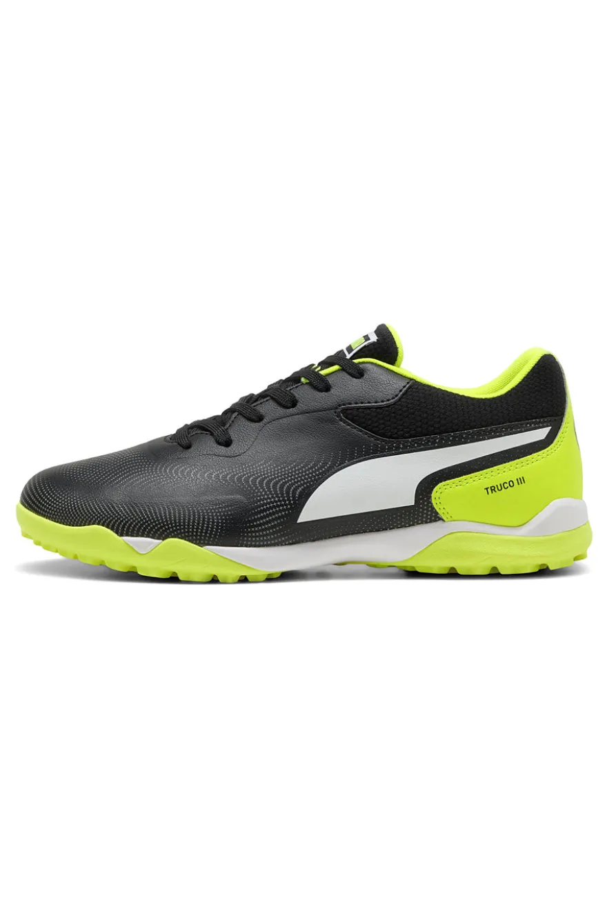 Scarpe calcio nere e giallo fluo in materiale sintetico Puma Truco III TT