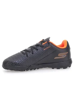 Scarpe calcio nero arancio con suola turf Skechers Jr Youth TF