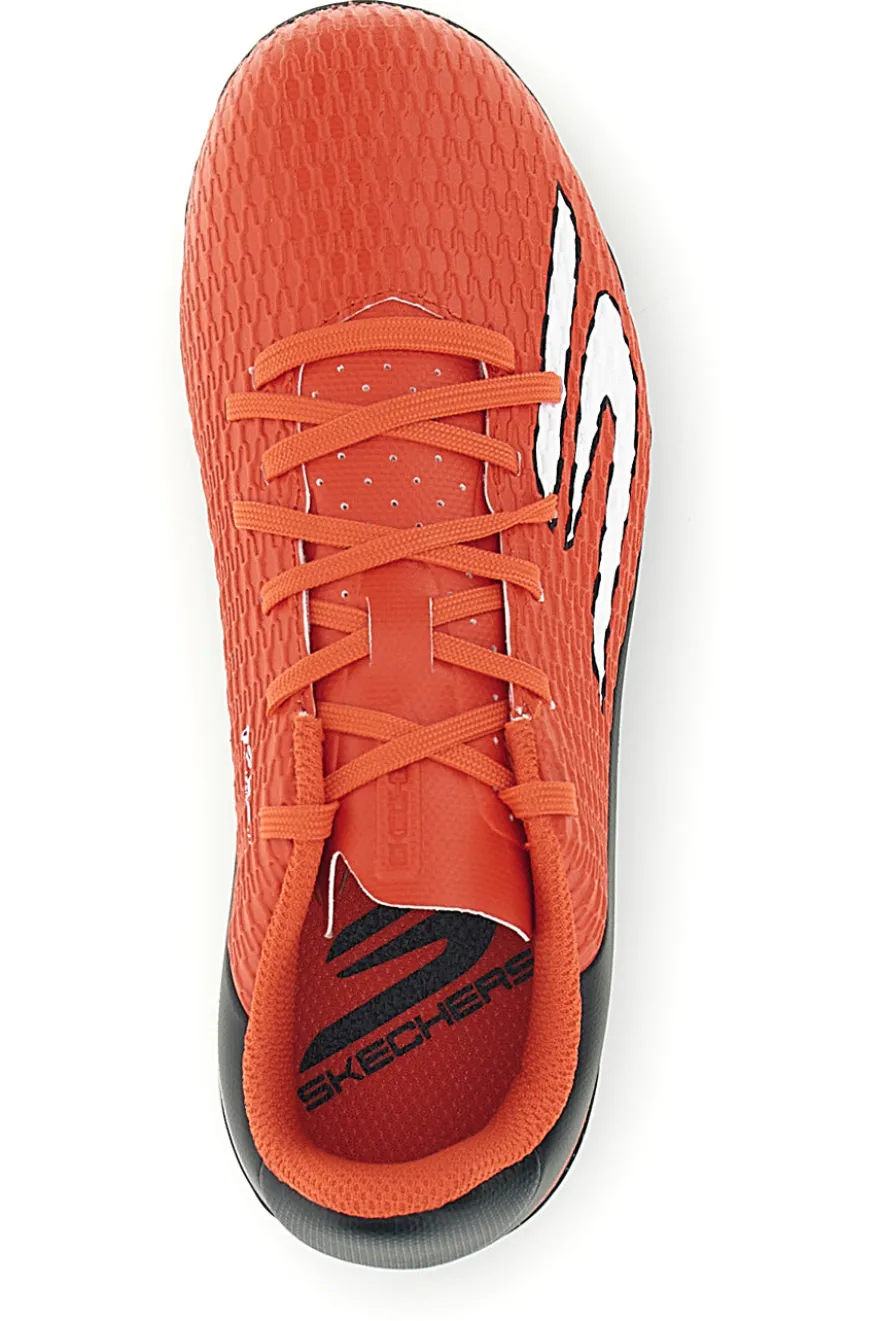 Scarpe calcio rosso con lacci e suola multiterreno Skechers SKX_2 JR Youth MG