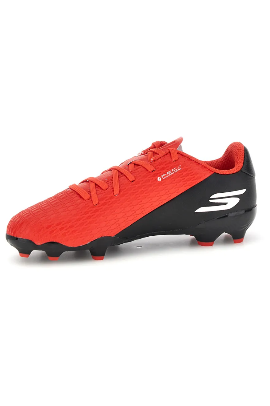 Scarpe calcio rosso con lacci e suola multiterreno Skechers SKX_2 JR Youth MG