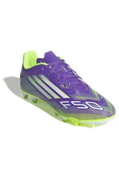 Scarpe calcio viola FG/MG con tomaia leggera Adidas F50 CLUB FG/MG J