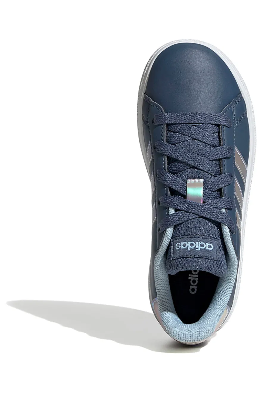Scarpe casual blu con dettagli iridescenti Adidas Grand Court 2 K