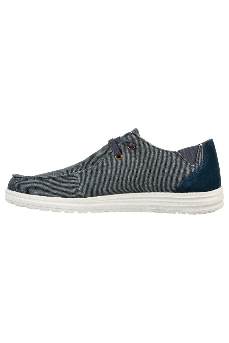 Scarpe casual blu slip on con memory foam Skechers Melson Raymon