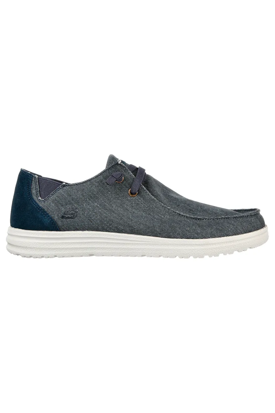 Scarpe casual blu slip on con memory foam Skechers Melson Raymon