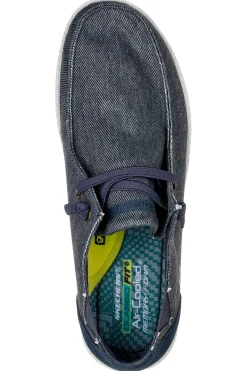 Scarpe casual blu slip on con memory foam Skechers Melson Raymon